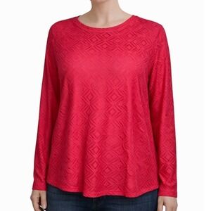 Coolibar Long Sleeve Top Size Large Pink UPF 50+ Sun‎ Protection Swim Cover